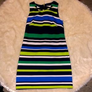 Vince Camuto Sleeveless Dress with Embellished Neckline